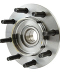 Top Shelf Front Wheel Bearing And Hub Assembly Built Rock Solid For Epic Handling On 2000 To 2002 Dodge Ram 2500 3500 Rwd, shiny metal hub with bolts.