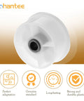 Legit Heavy Duty Dryer Idler Pulley Wheel Bearing Replaces Wp6 3700340 And Ap6009859 top view of durable white plastic pulley.
