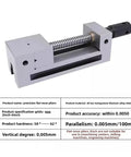 Dead Center Right Angle Parallel Vise For Precision Milling Machines Rock Solid Quenched Steel Workholder Heavy Duty Manual Machining Vice No Play Pro Level Tool Mount with flat nose design