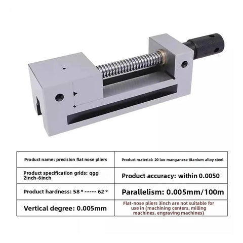 Dead Center Right Angle Parallel Vise For Precision Milling Machines Rock Solid Quenched Steel Workholder Heavy Duty Manual Machining Vice No Play Pro Level Tool Mount with flat nose design