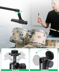 Adjustable Ball And Socket Mic Adapter With 360 Degree Pan And 90 Degree Tilt All Metal Pro Grade Gear For 5/8 And 3/8 Inch Threaded Mounts Lightweight Secure Locking Swivel Mic Stand For Streaming Cameras And Mics on drum mic setup