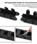 15x15mm Semi Enclosed Drag Chain Cable Carrier For CNC Machines - Black Plastic, 1 Meter Length, showing openable side