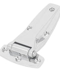 Soft Close Tee Hinge With Zinc Alloy Build for Toolbox, Car Door and Cabinet, angle view showing screw holes and mechanism