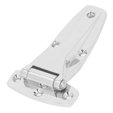 Soft Close Tee Hinge With Zinc Alloy Build for Toolbox, Car Door and Cabinet, angle view showing screw holes and mechanism