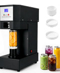 Heavy Duty Commercial Can Sealer With Three Adapters For Aluminum And Pet Cans Boasting A Tough Two Hundred Fifty Watt Motor in use sealing drinks.