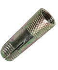 Three Eighths Inch Drop In Grip Concrete Anchor Chrome Plated Zinc Carbon Steel with Machine Rolled Inside Threads