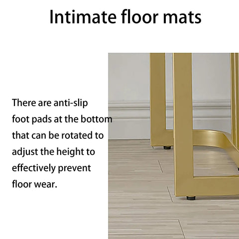Tough As Nails Heavy Duty Table Legs With Adjustable Leveling Feet showing anti-slip foot pads for floor protection.