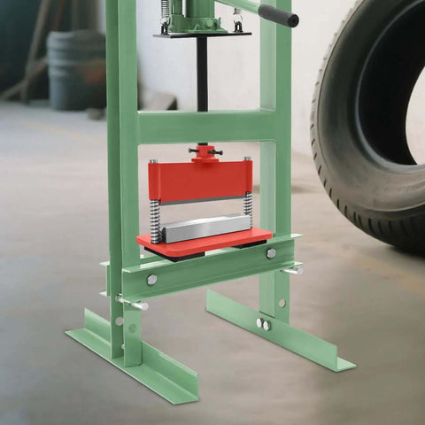 Heavy Duty Press Brake Attachment For 12 And 20 Ton Hydraulic Workshop Presses, 3 Sixteenth Inch Bending Thickness, installed view