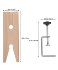 Two Sets Professional V Slot Bench Clamps For Woodworking And Metal Projects With Heavy Duty Installation Tools. Dimensions shown.