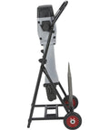 Heavy Duty Breaker Hammer Kit With Cart 15 Amp Motor 110V Power on two-wheel cart with anti-vibration handle and chisel.