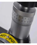 Close-up of No Brainer Portable Digital Hardness Tester Featuring Beefy Magnetic Mount for Steel Pipes Tubes and Plates.