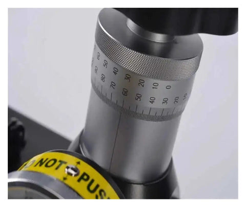 Close-up of No Brainer Portable Digital Hardness Tester Featuring Beefy Magnetic Mount for Steel Pipes Tubes and Plates.
