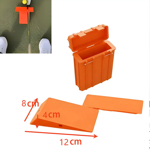 Lightweight Golf Swing Trainer For Indoor Practice And Dial In Your Impact Position Corrector Device with case and dimensions
