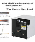 VgtHK Automatic Wire Twisting Machine For 5-60Mm Cables with compact design, before and after brushing demonstration.