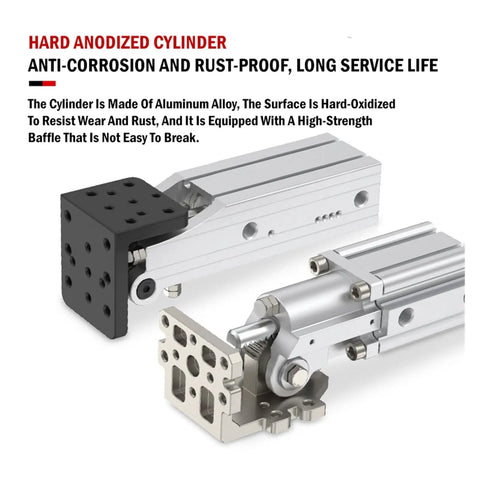 90 Degree Flip Side Pose Cylinder FCZ32 DHRC32 LCZ32 Pneumatic Manipulator Accessory Rack Hinge with aluminum alloy material.