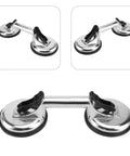 Heavy Duty Silver Glass Lifting Tool With Quick Release Handle And Safety Lock, rubber suction cups for industrial lifting.