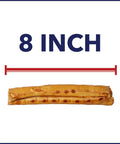 8 inch roll from 100 Percent Made In USA Beefhide 8 Inch Rolls Dog Chew Treats Chicken Flavor 15 Count Pack Perfect For Heavy Chewers