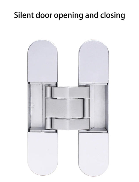 Dead Quiet Concealed Door Hinges 2 Pack Crafted From Sturdy Zinc Alloy showcasing a silent pivot design for smooth operation.