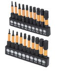 Badafaci 20-Piece Impact Driver Bit Set With Magnetic Hex Shank Made From Heavy Duty S2 Steel For Wood Metal And PVC Projects In Home Repair Jobs Or Garage Work Comes With Handy Storage case, 20 bits in case