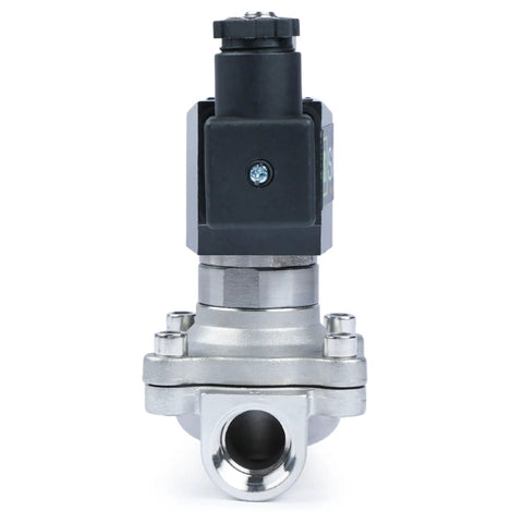 Heavy Duty Stainless Steel Solenoid Valve 110V AC Normally Open With Viton Seal Half Inch Size Built To Last For Diesel Natural Gas Air And Water