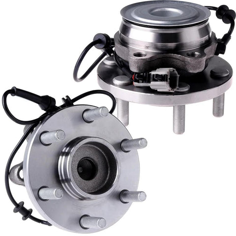2 Pack Front Wheel Hub Bearing Assembly With ABS Sensor For Nissan Frontier 6 Lugs Fits 2013 2018 Desert Runner 4.0L And 2011 2015 LE 2.4L Direct Replacement Left And Right