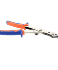 Sheet Metal Nibbler Hand Tool With Adjustable Cutting Head for automotive fabrication and bodywork, ergonomic grip, side view
