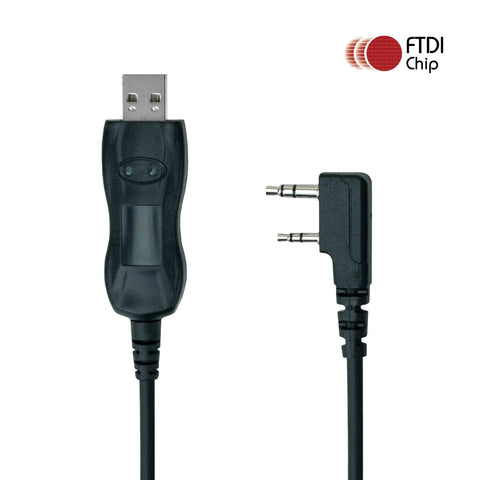 USB Radio Programming Cable For Baofeng Kenwood UV-5R BF-F8HP UV-82HP And More Plug And Play, Easy Setup, Compatible With K1 Jack Standard.