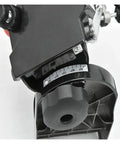 Close-up of the Rock Solid 230W Bench Chainsaw Sharpener adjustment dial for precise angle settings on a rugged aluminum body.