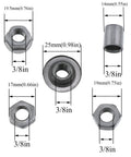 240mm Bike Axle Kit For Multi Speed Rear Hub Three Eighths Inch Black Twenty Six TPI MTB Fat Bike Cone Lock Nut Washer Set Built Tough And Rust Resistant, components dimensions.