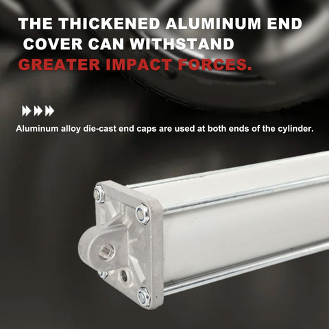 Beefy Tabletop Pneumatic Air Cylinder for Tire Changer Machine, showing aluminum alloy end cap detail on durable body.