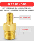 Brass 1/4 NPT To Schrader Valve Adapter Set Of 2 For Portable Air Compressors And Pumps Durable Tire Inflator Conversion No Schrader Valve Core Included