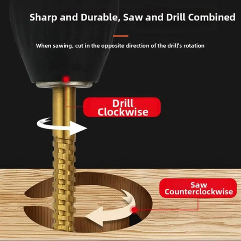 Kick Your DIY Projects Up A Notch With This Awesome 6 Piece Step Drill Bit Set Perfect For Metal Wood And Plastic Featuring Versatile 4 To 32mm Steps Plus Nasty 3 6 And 8mm Saw Bits To Make Smooth Clean Holes Without Any Hassle Today. step drill bit cutting wood clockwise