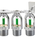 Five Piece Heavy Duty Fire Sprinkler Heads DN15 Side Discharge Threaded End with green indicators for high temp activation.