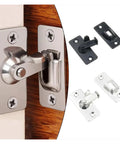 Sturdy Stainless Barn Door Latch With 90 Degree Hook Bolt For Gates Windows And Cabinets Heavy Duty Secure Lock Weather Resistant Silvery Finish