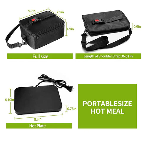 Portable Oven For Reheating On The Go Mini Electric Lunch Warmer Box Heats Raw Foods In Office Travel Potlucks And Home Kitchen 110V