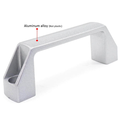 1010 Aluminum Profile Hinges And Door Handles Kit for 1 inch by 1 inch extrusion; close-up of aluminum door handle for durability and style