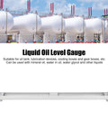 Water And Oil Tank Liquid Level Gauge With Thermometer Transparent Self Sealing Level Meter For Water Glycol And Mineral Oils Easy Install With Wide Compatibility 0.1 To 0.15 MPa, oil tank gauge