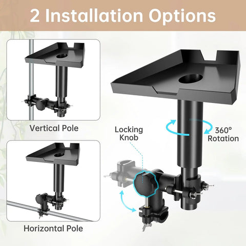 Starlink Gen 3 RV Mount Kit With 360 Degree Rotating Pole Adapter And Length Adjustable Pole For High Speed Internet On RVs Motorcycles Fences Deck Rails Flagpoles Rooftops