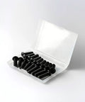 Tough As Nails 304 Stainless Steel Flat Head Hex Socket Cap Screws, 3/16 X 3/4 Inch, 50 Pack in a clear storage case.