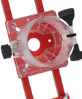 Top view of Aluminum Alloy 2 In 1 Palm Router Base For Easy DIY Woodworking Cabinets And Closets Slotting Bracket with adjustment knobs