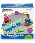 Kids playing with Ten Frame Floor Mat Activity Set For Preschool And Kindergarten Classrooms Gross Motor Math Games Hands On Place Value
