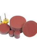 Red Dry Sanding Disc 1 To 3 Inch Size With 1200 Grit For Super Smooth Polishing And Fine Detail Work On Wood Or Metal Surfaces In One Pack.