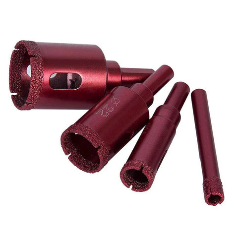 ExcInter red 16mm diamond core drill bits set of four for tile, glass, ceramic