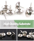 Badass Rock Solid 200 Piece Antique Upholstery Tacks And Furniture Nails Pin Assortment Kit In Classic Silver on dark surface.
