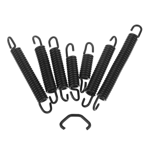Heavy Duty Stainless Steel Tension Springs With Hooks Pack Of 10 Assorted Sizes, black tension springs with hooks.