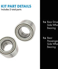 Rear Wheel Bearing Set For 2000 To 2008 Ford Focus Dual Rear Bearings Driver And Passenger Side With DIY Video Guides