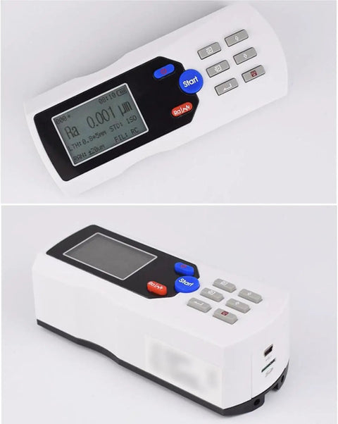 Handheld Surface Roughness Tester With LCD Display And Diamond Probe, 0.001 Micron Precision Profilometer For Metal Surfaces, Rechargeable, Pro-Grade Readouts For Planes, External, Bore, Grooves, And Tapered Surfaces.