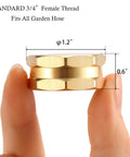Two Pack Brass Garden Hose End Caps With Washers Three Quarter Inch Female End Cap Fits Three Quarter Inch Garden Hose Threads