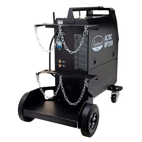 Elite 200 Amp All In One Multi Process AC DC Welder MP200i on wheels with chain holder