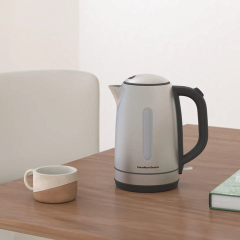 Fast Boil Electric Tea Kettle 1.7 Liter Cordless Water Boiler With 1500 Watts Auto Shutoff And Boil Dry Protection in stainless steel